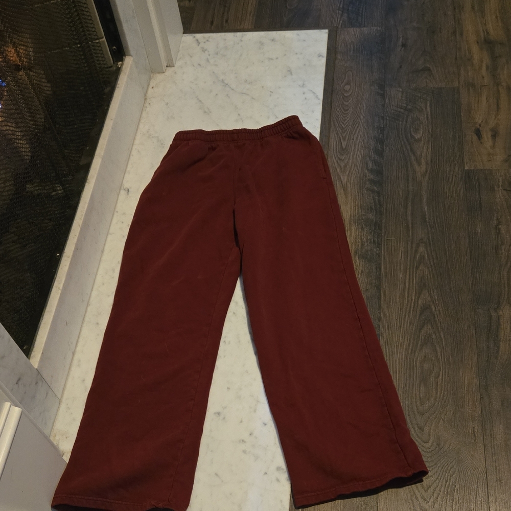 Brandy Melville Womens Burgundy Joggers Sweatpants one Size